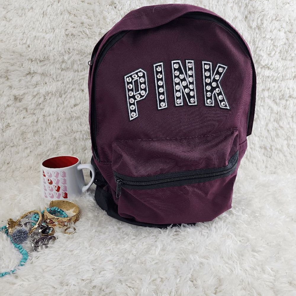 NWT Victoria's Secret Backpack Canvass Studded Logo NWT